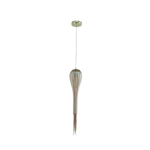 PENDENTE GOTA 12X60CM CHAMPAGNE 1XMR-16
