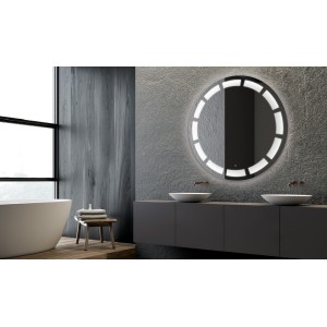 ESPELHO TANTRA REDONDO 60CM LED INTEGRADO TOUCH
