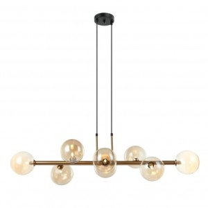 PENDENTE NELLY BRONZE 1,10M DE COMPRIMENTO C/8 ESFERAS CHAMPAGNE